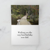 Carte de chemin en bois pour l'anniversaire du pèr (Intérieur)