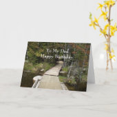 Carte de chemin en bois pour l'anniversaire du pèr (Fleur jaune)