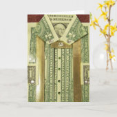 Carte de chemise du dollar d'argent d'anniversaire (Fleur jaune)