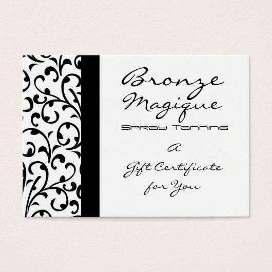 Carte de chèque cadeau Damask Business (Devant)