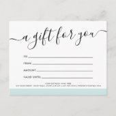 Carte de chèque-cadeau logo bleu marine (Devant)