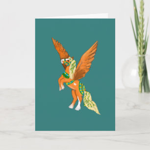 Carte de Cheval de Manège Vintage Pegasus Belge Pu