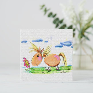 Carte de cheval douce, Cheval Aquarell Illustratio