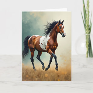 Carte de Cheval Galopant Joyeux