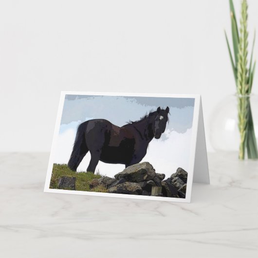 carte de cheval noir (Devant)
