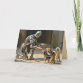 Carte de Chevalier Promenant son Chien (Dos)