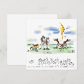 Carte de chevaux – Carte de vœux pour les amoureux (Devant / Derrière)