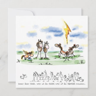 Carte de chevaux – Carte de vœux pour les amoureux
