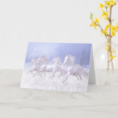 Carte de chevaux de neige (Fleur jaune)