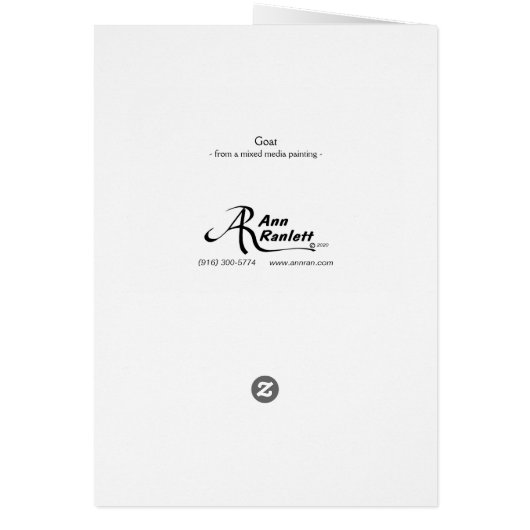 Carte de chèvre (Dos)