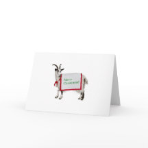 Carte de chèvre de Joyeux Noël