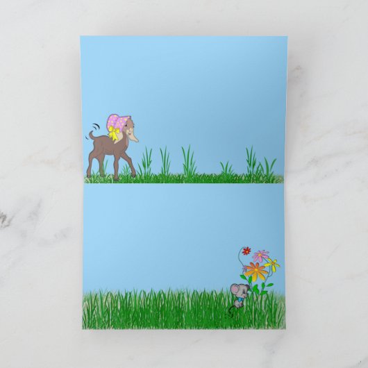 Carte de chèvre de Pâques (Intérieur)