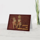 Carte de chèvres de paille de joyeux anniversaire (Devant)