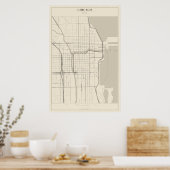 Carte de Chicago Poster (Cuisine)