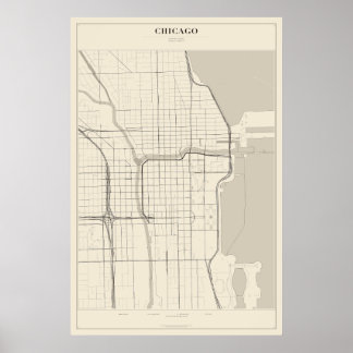 Carte de Chicago Poster