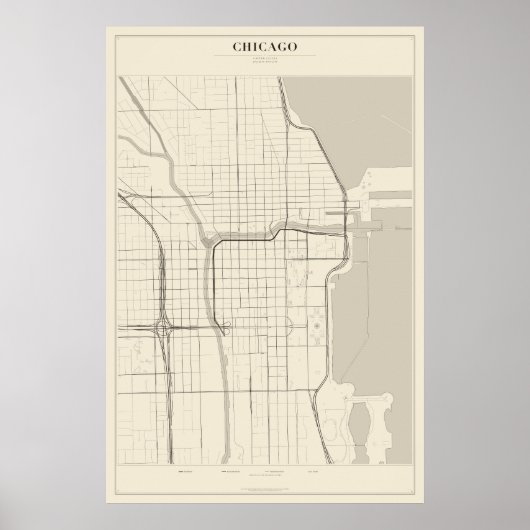 Carte de Chicago Poster (Devant)