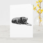 Carte de chien à oeil chaud (Fleur jaune)