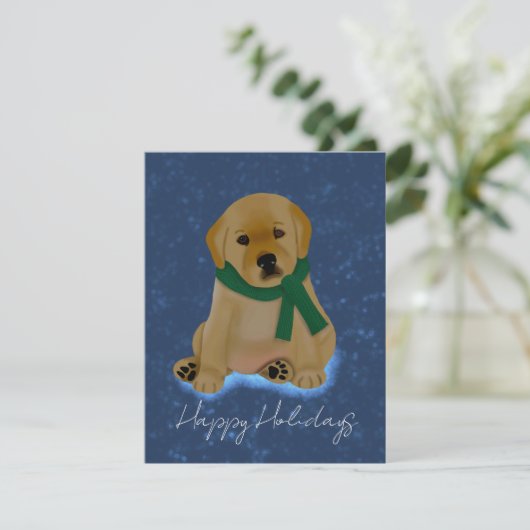 Carte de chien avec écharpe (Debout devant)