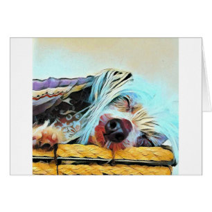 Carte de Chien Bleu Crested Chinois adorable