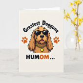 Carte de chien cool graphique (Fleur jaune)