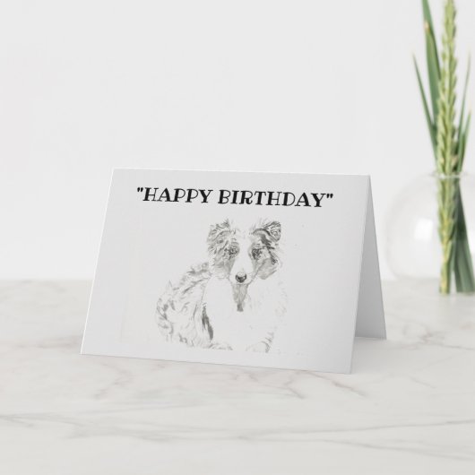 Carte de chien d'anniversaire Blank Happy (Devant)
