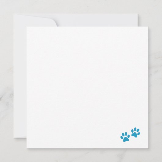 Carte de chien de caniche (Dos)