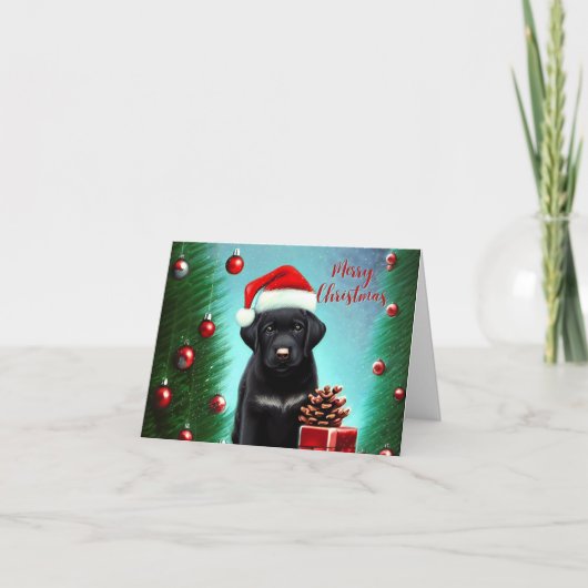 Carte de chien de Noël (Devant)