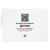 Carte de chien de plage thaïlandaise (Dos Horizontal)