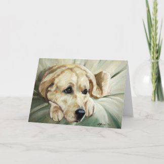 Carte de chien de repérage du Labrador jaune