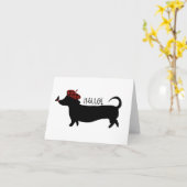 Carte de chien de saucisse (Fleur jaune)