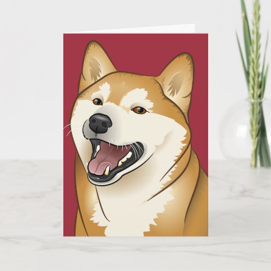 carte de chien de Shiba Inu de joyeux anniversaire (Devant)