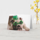 Carte de chien du jour de St Patrick (Fleur jaune)