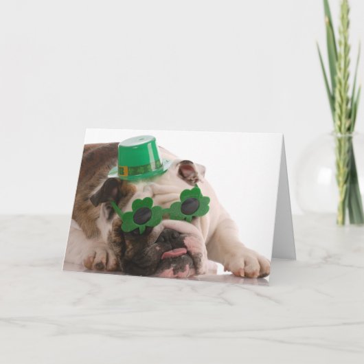 Carte de chien du jour de St Patrick (Devant)