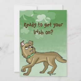 Carte de Chien Irlandais de la Saint Patrick