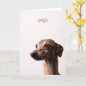 Carte de chien OMG (Fleur jaune)