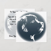 Carte de chien personnalisée Invitations de Terre- (Devant / Derrière)