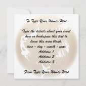 Carte de chien personnalisée Invitations de Terre- (Dos)