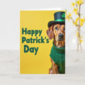Carte de chien pour la Saint-Patrick (Fleur jaune)