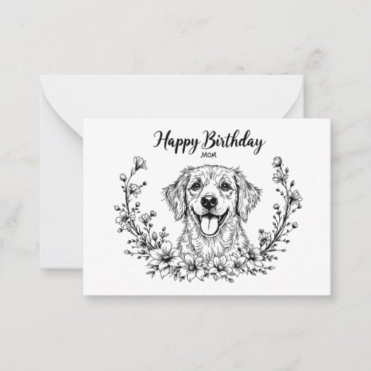 Carte de chien pour maman. (Devant)