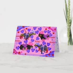 Carte de chien saucisson de la Saint-Valentin