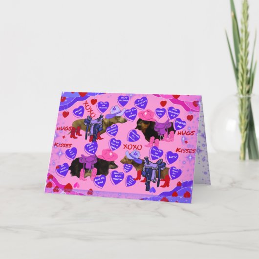 Carte de chien saucisson de la Saint-Valentin (Devant)