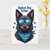Carte de Chien Sympa à Points (Fleur jaune)