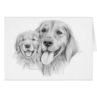 Carte de chiens d'arrêt d'or