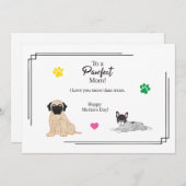 Carte de chiens pour la fête des mères (Devant / Derrière)