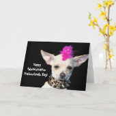 Carte de chihuahua de jour pour les professionnels (Fleur jaune)