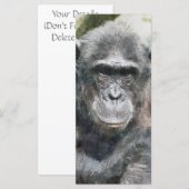 CARTE DE CHIMPANZEE CUITE (Devant / Derrière)