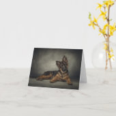 Carte de chiot de berger allemand (Fleur jaune)