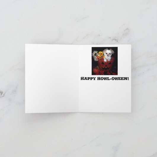 Carte de chiot de Halloween (Intérieur)