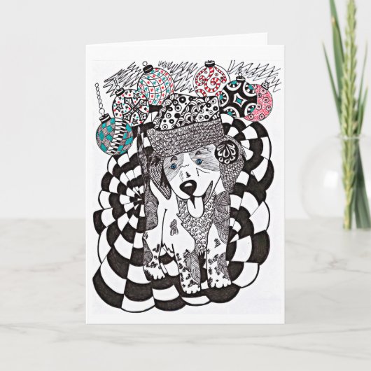 Carte de chiot de Noël (Devant)