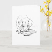 Carte de chiot Labrador pour maman de chien (Fleur jaune)